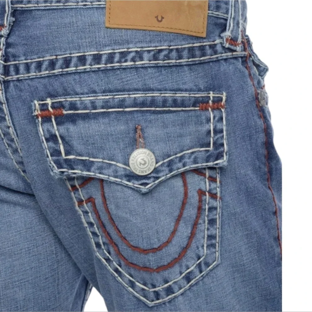 True Religion Men's‎ Jeans Geno Slim Flap Pocket Red Stich Men's Size 40 × 34